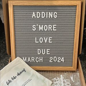 Square Gray Felt Letter Board